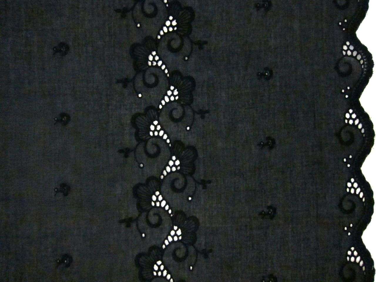 Embroidered Cotton Voile Eyelet0
