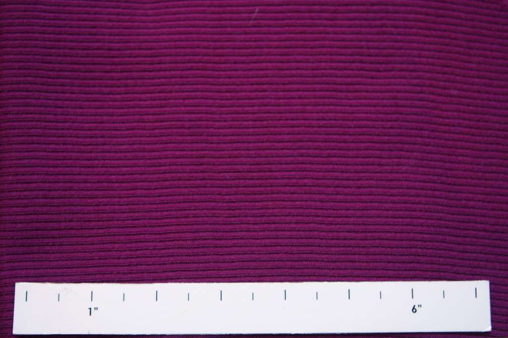 Virgin Wool Rib Knit in Magenta1