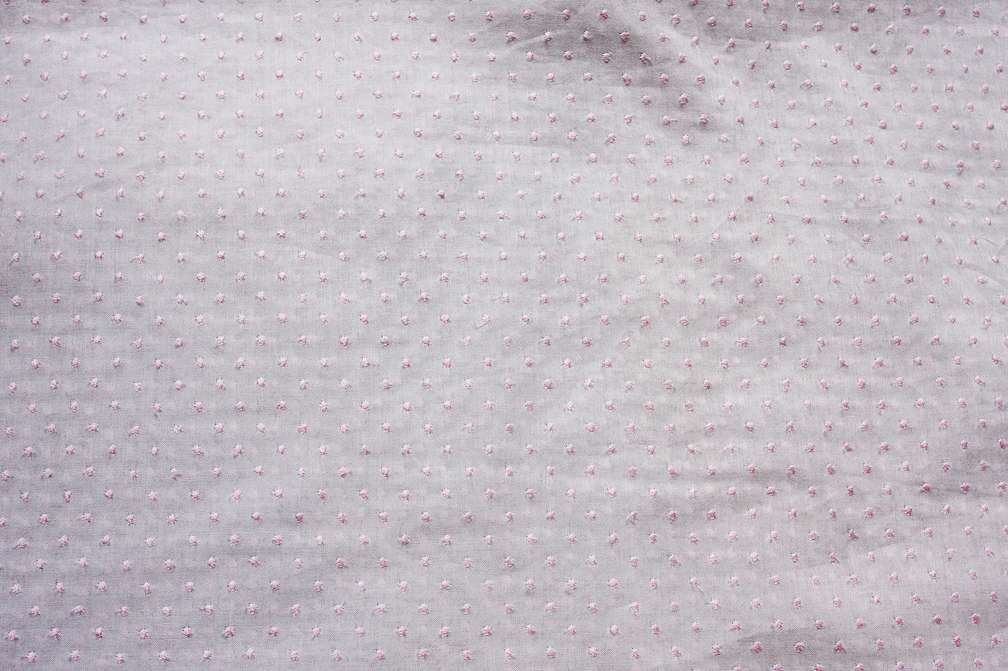 Cotton Voile Embroidery (Pink Dots)1