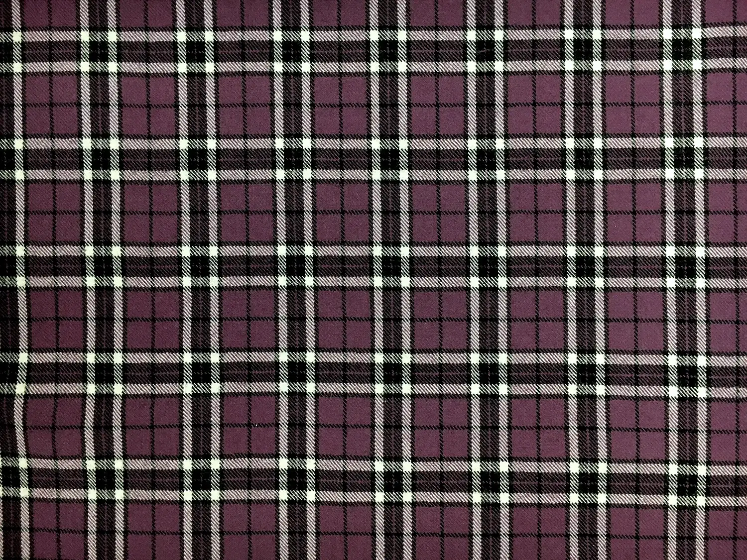 Italian Virgin Wool Plaid Suiting in Boysenberry