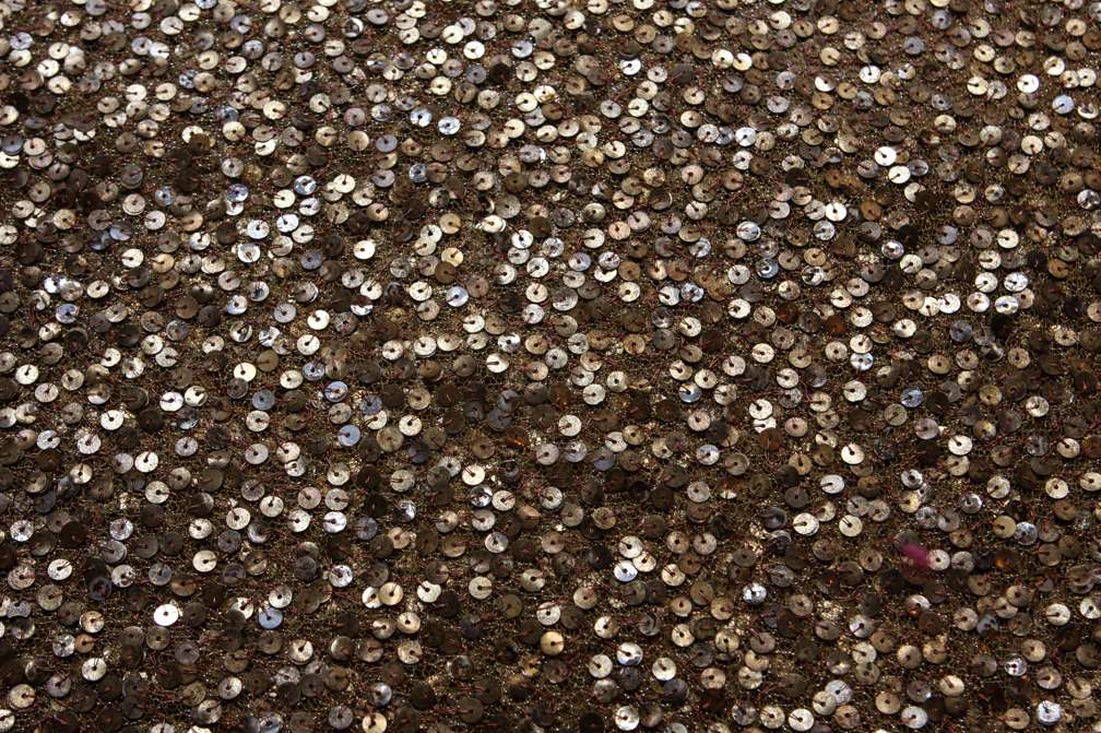Sequins on Metallic Tulle0