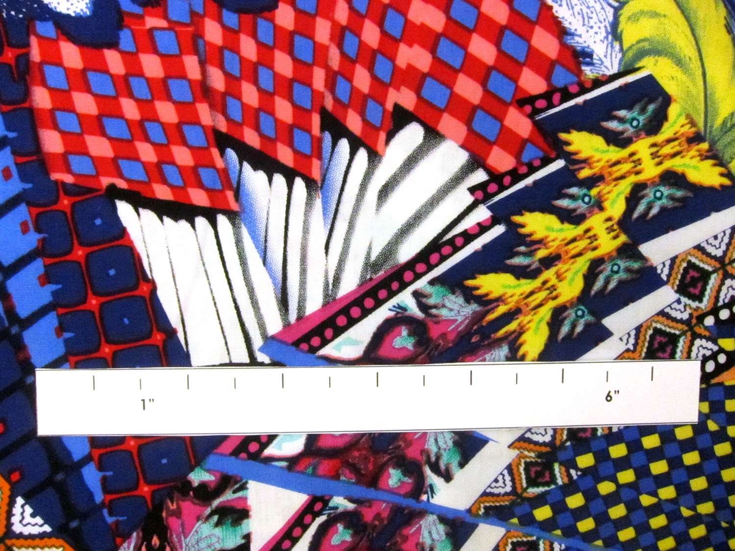 Viscose Decorative Collage Print1