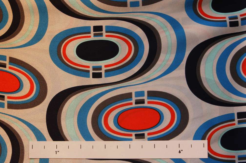 Printed Silk Charmeuse0