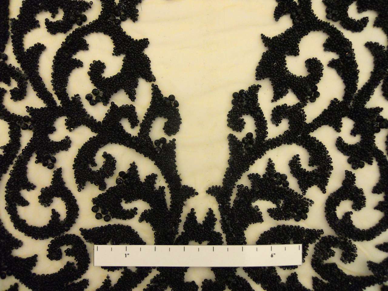 Danielle Black Beaded Tulle Panel1