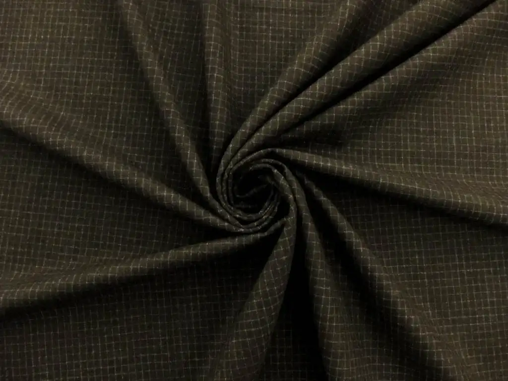 Virgin Wool Lycra Flannel Grid3