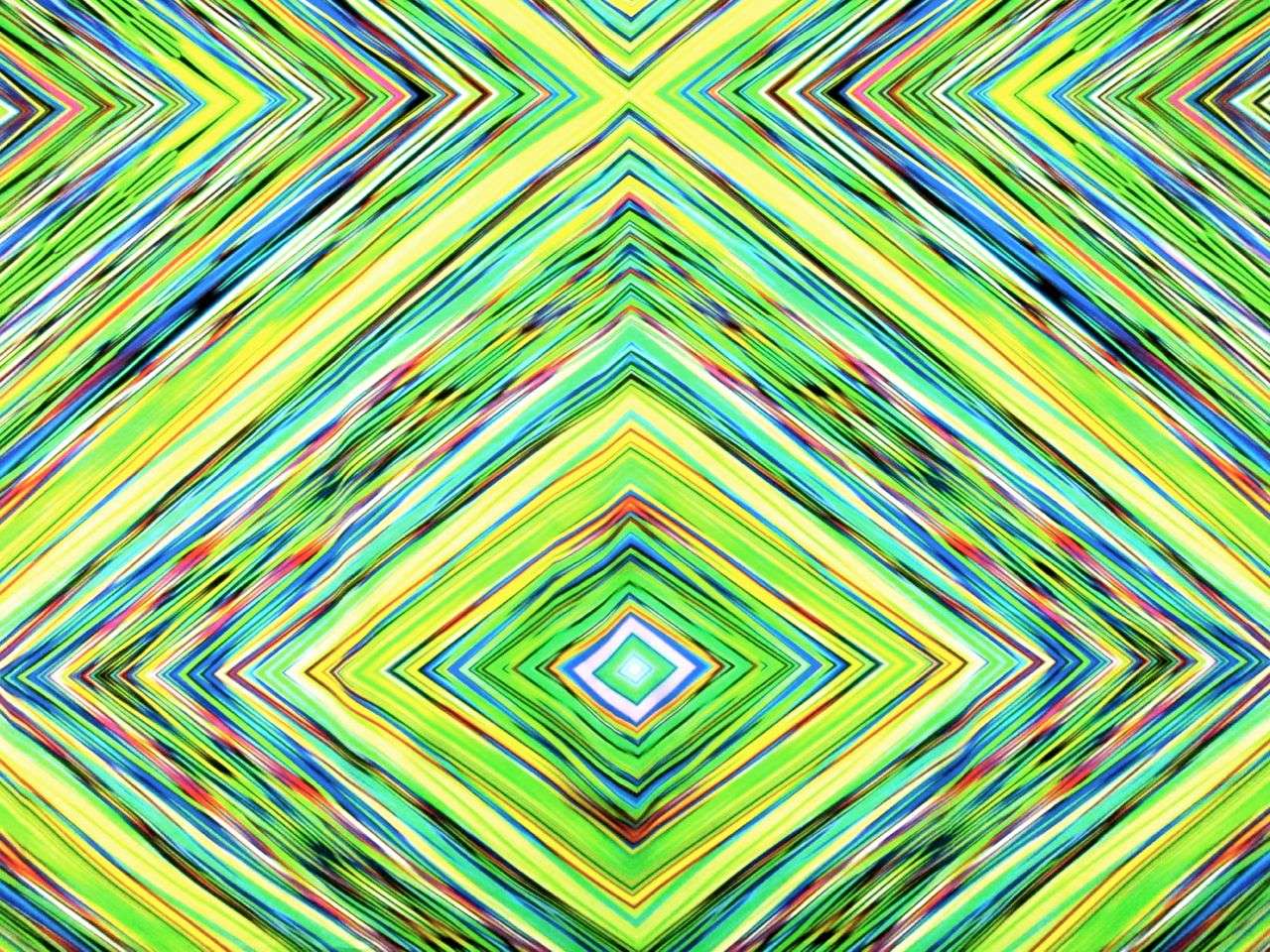 Printed Silk Charmeuse Abstract in Green Background