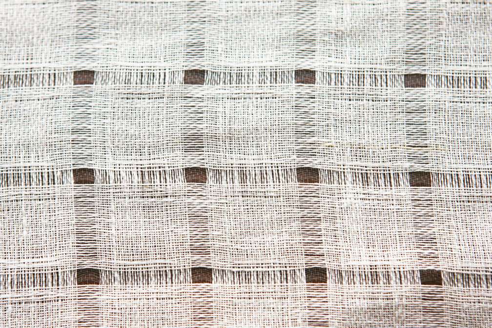Linen Nylon Novelty Plaid Ecru2