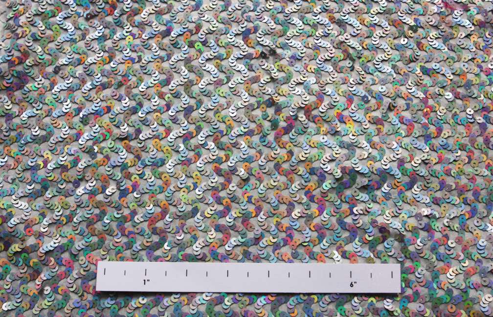 Hologram Sequins on Silk Habutai1