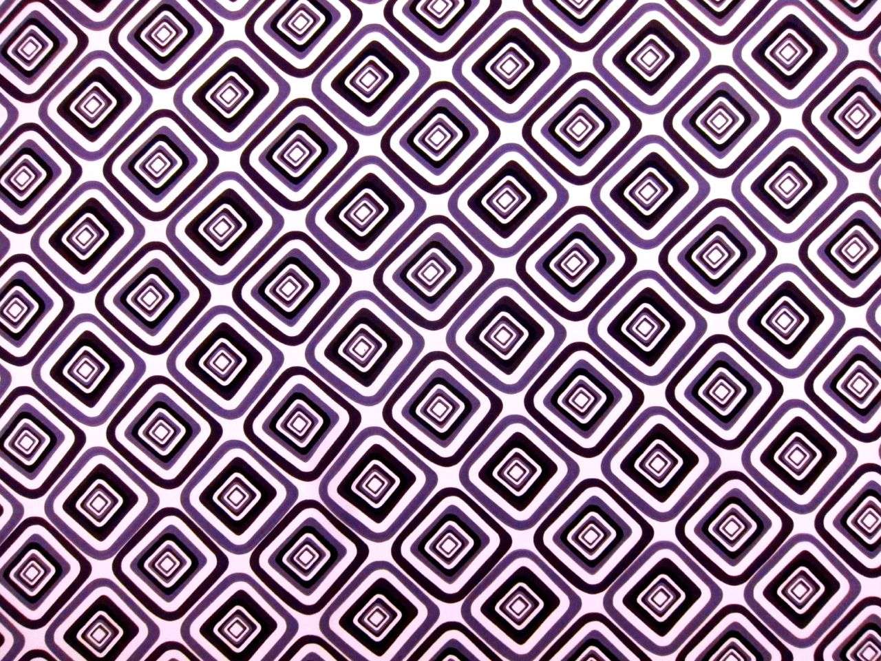 Printed Silk Charmeuse Abstract in White Purple Black Background