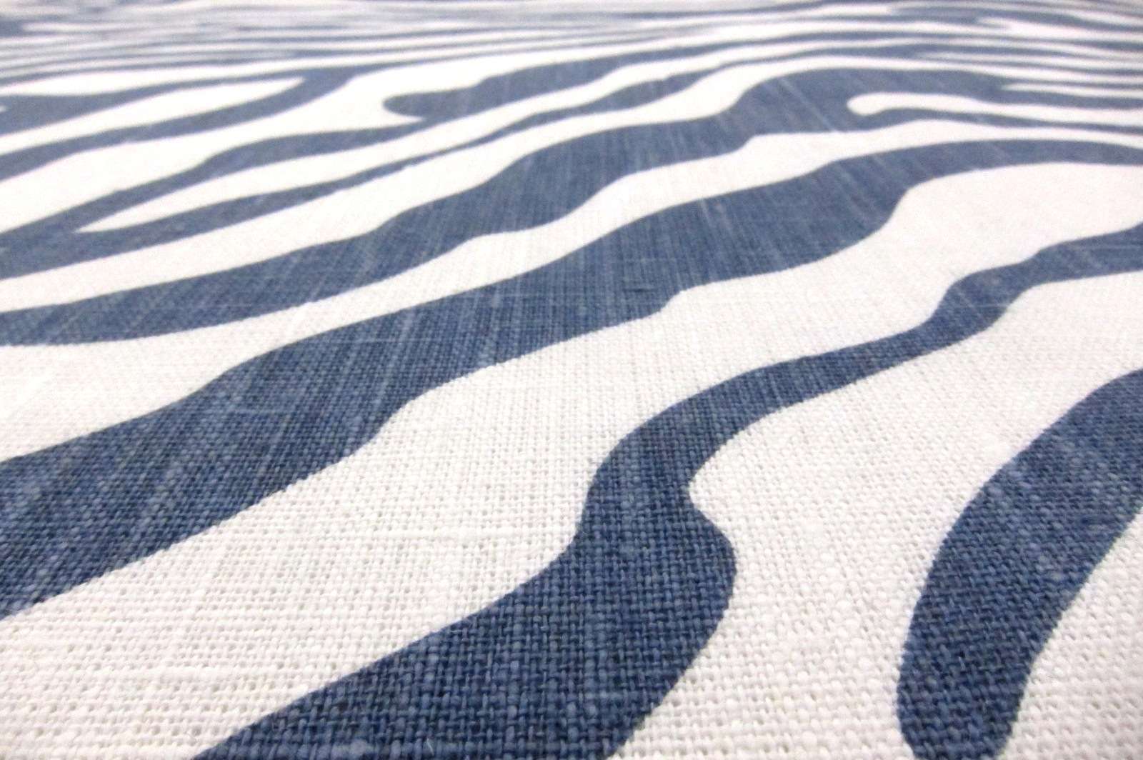 Linen Upholstery Zebra Print in Bluestone2