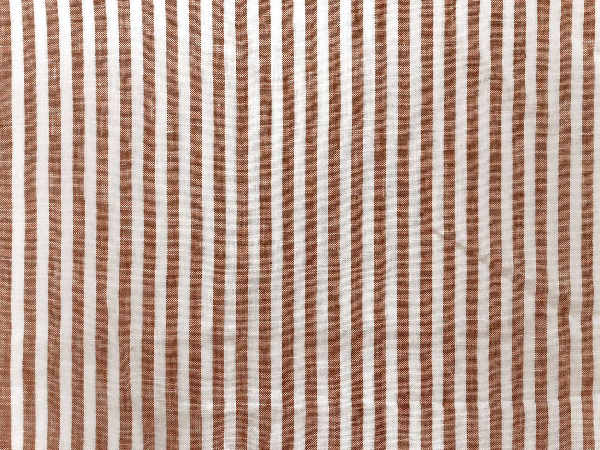 Ivory Brown Linen Stripe