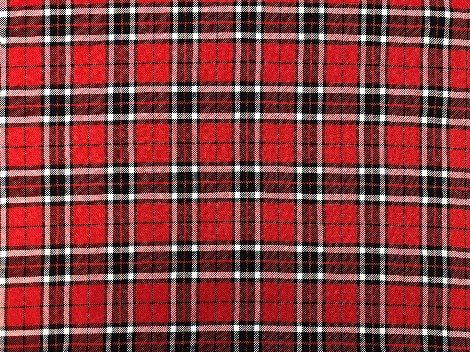 Japanese Classic Tartan Cotton Twill in Red