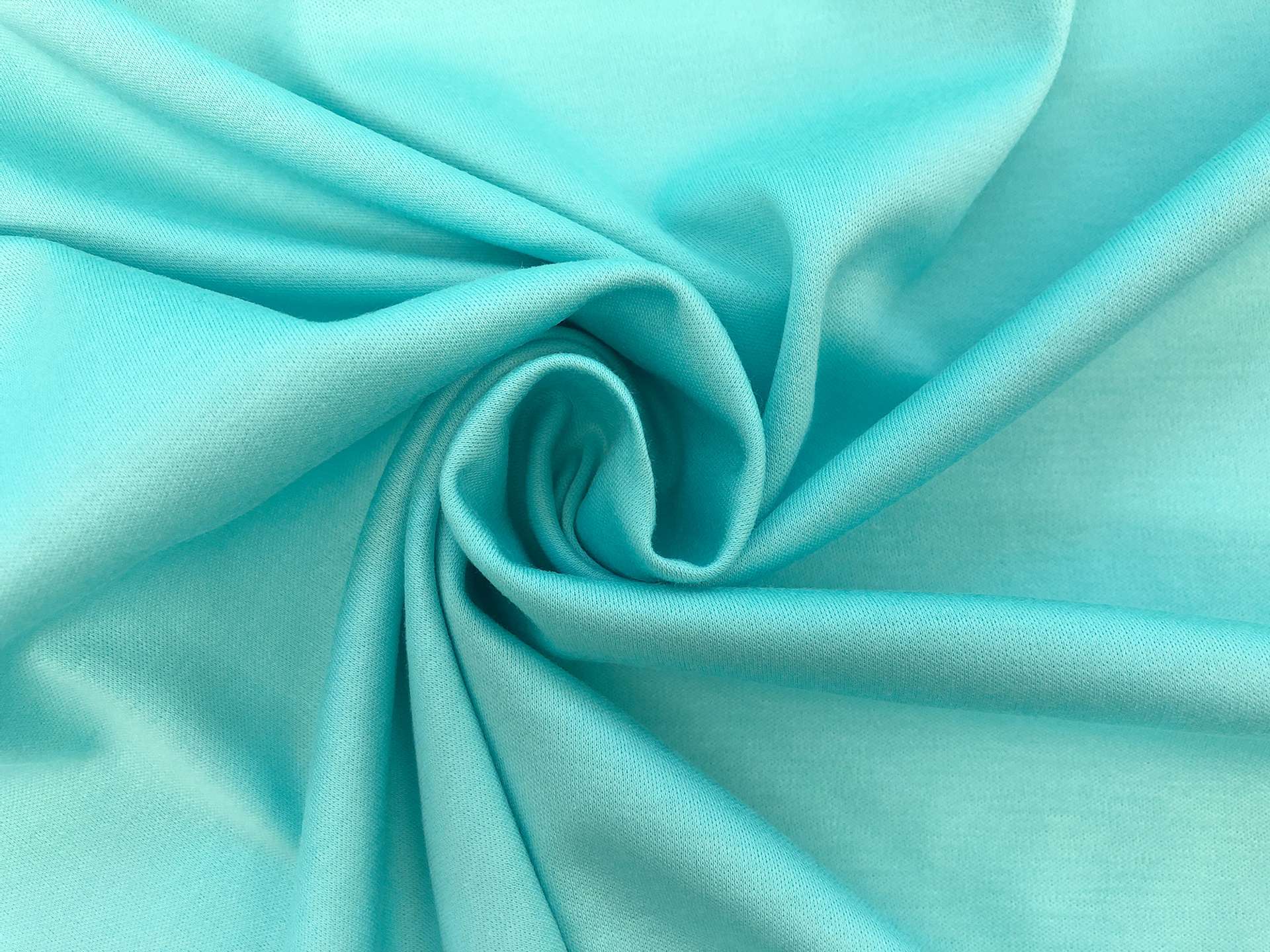 Extrafine Cotton Interlock Knit in Aqua