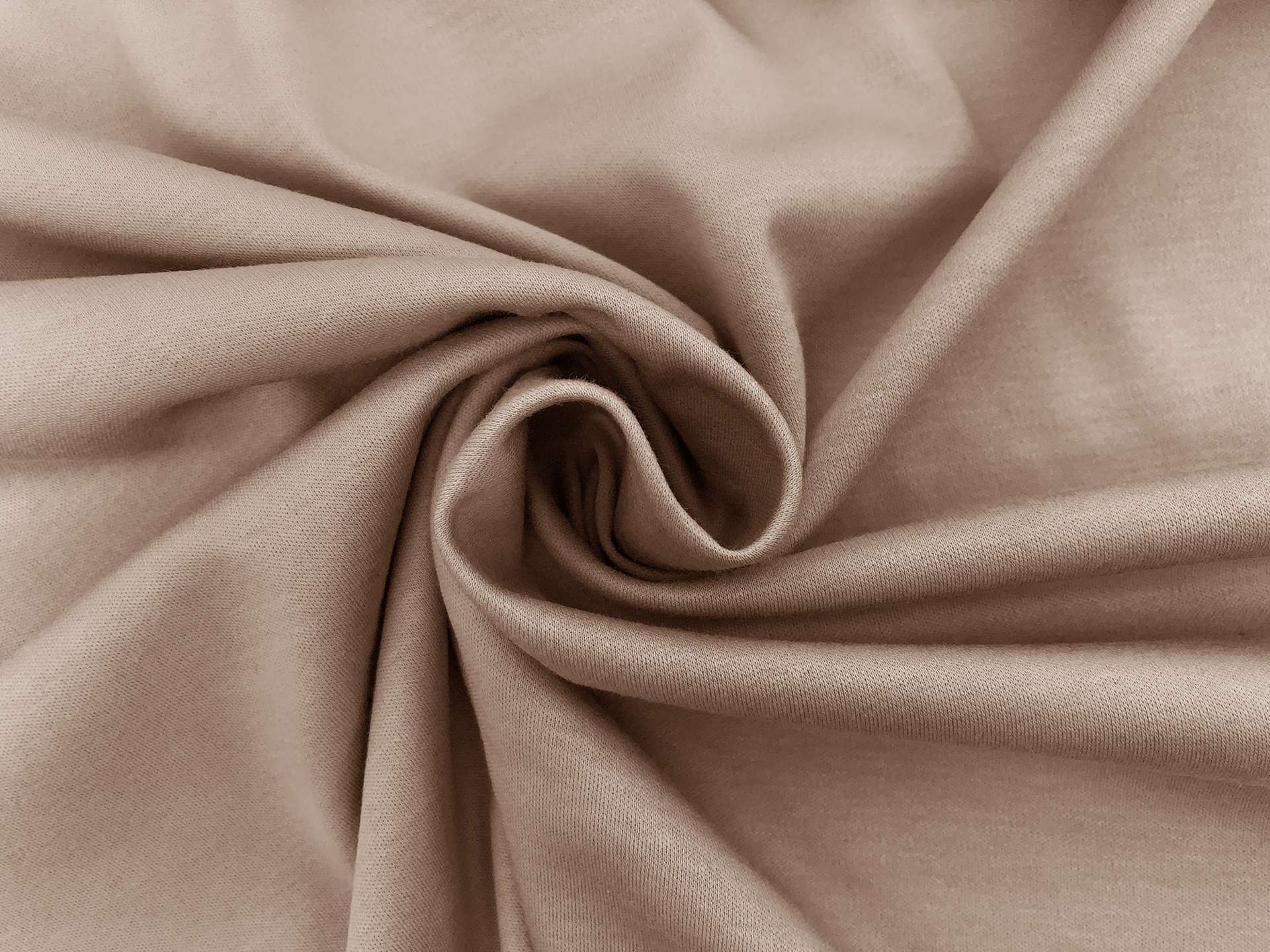 Extrafine Cotton Interlock Knit in Beige