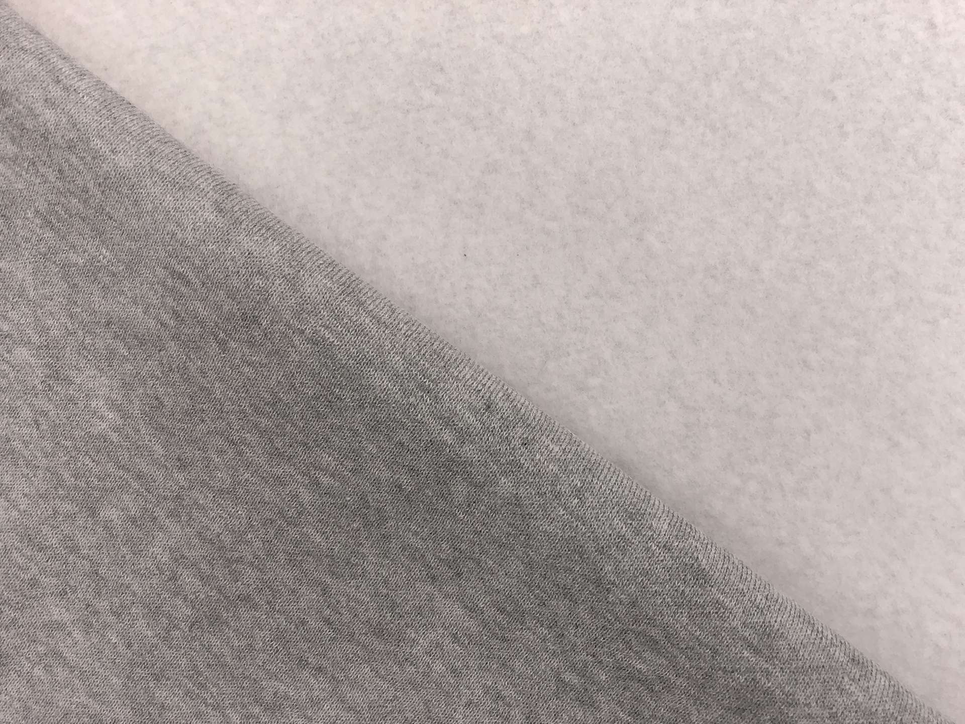 Japanese Cotton Sweatshirt Fleece in Light Grey