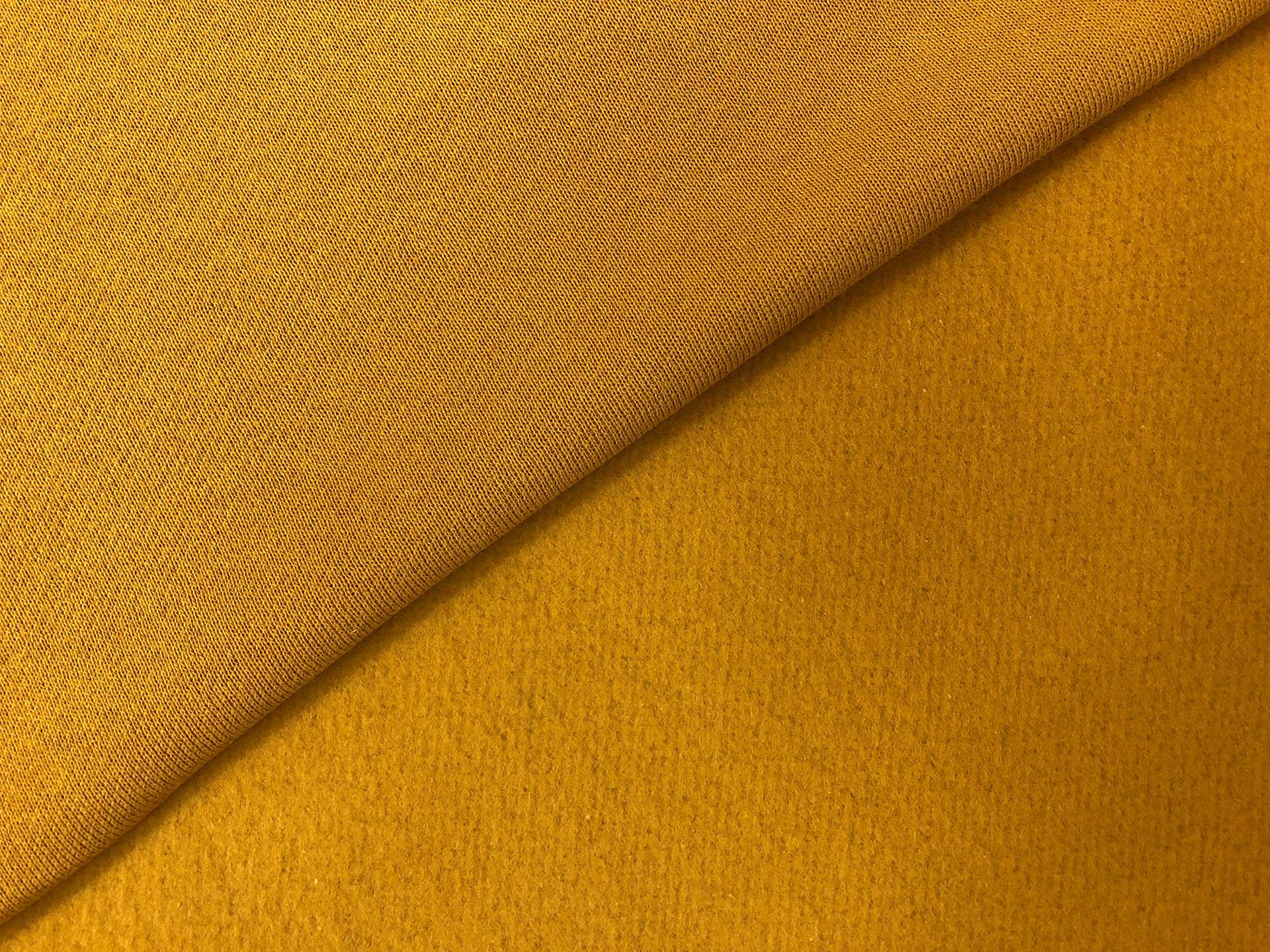 Japanese Cotton Sweatshirt Fleece in Mustard Gold