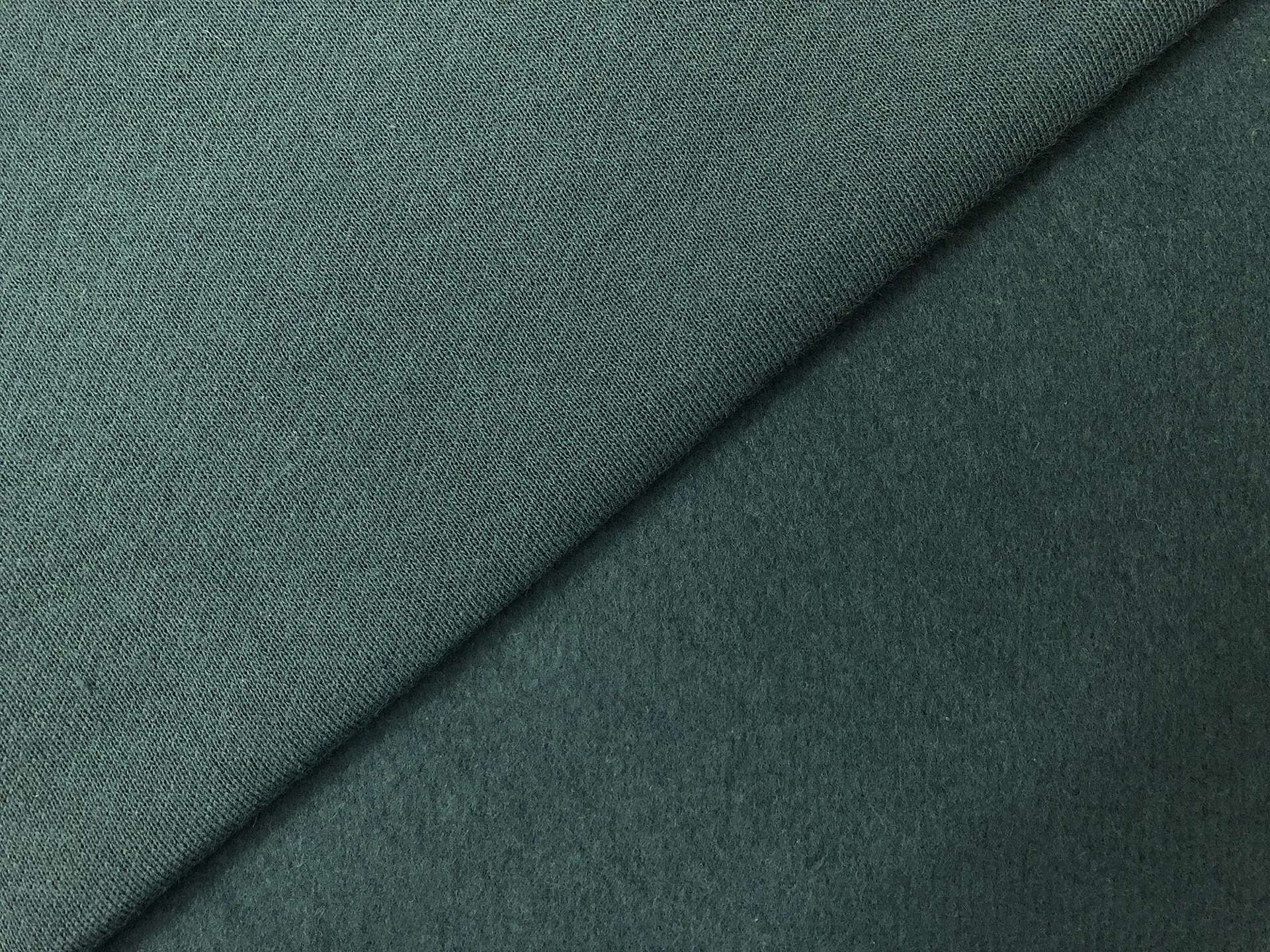 Japanese Cotton Sweatshirt Fleece in Evergreen