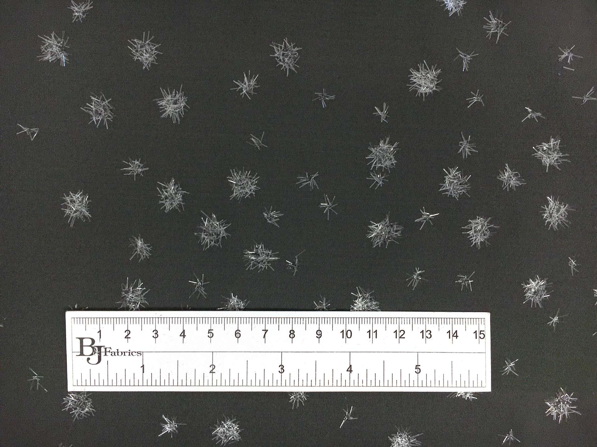 Novelty Metallic Flocking on Silk Faille