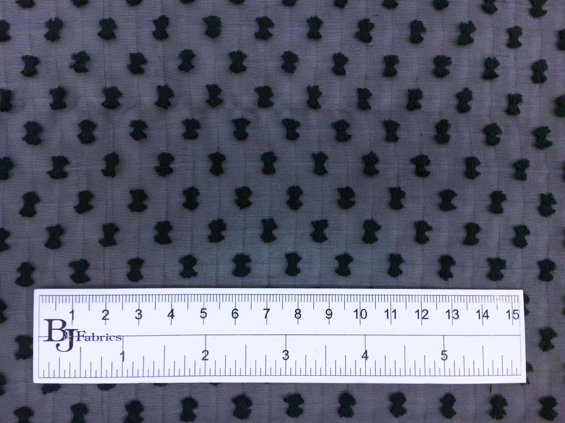 Silk and Cotton Swiss Dots on Chiffon