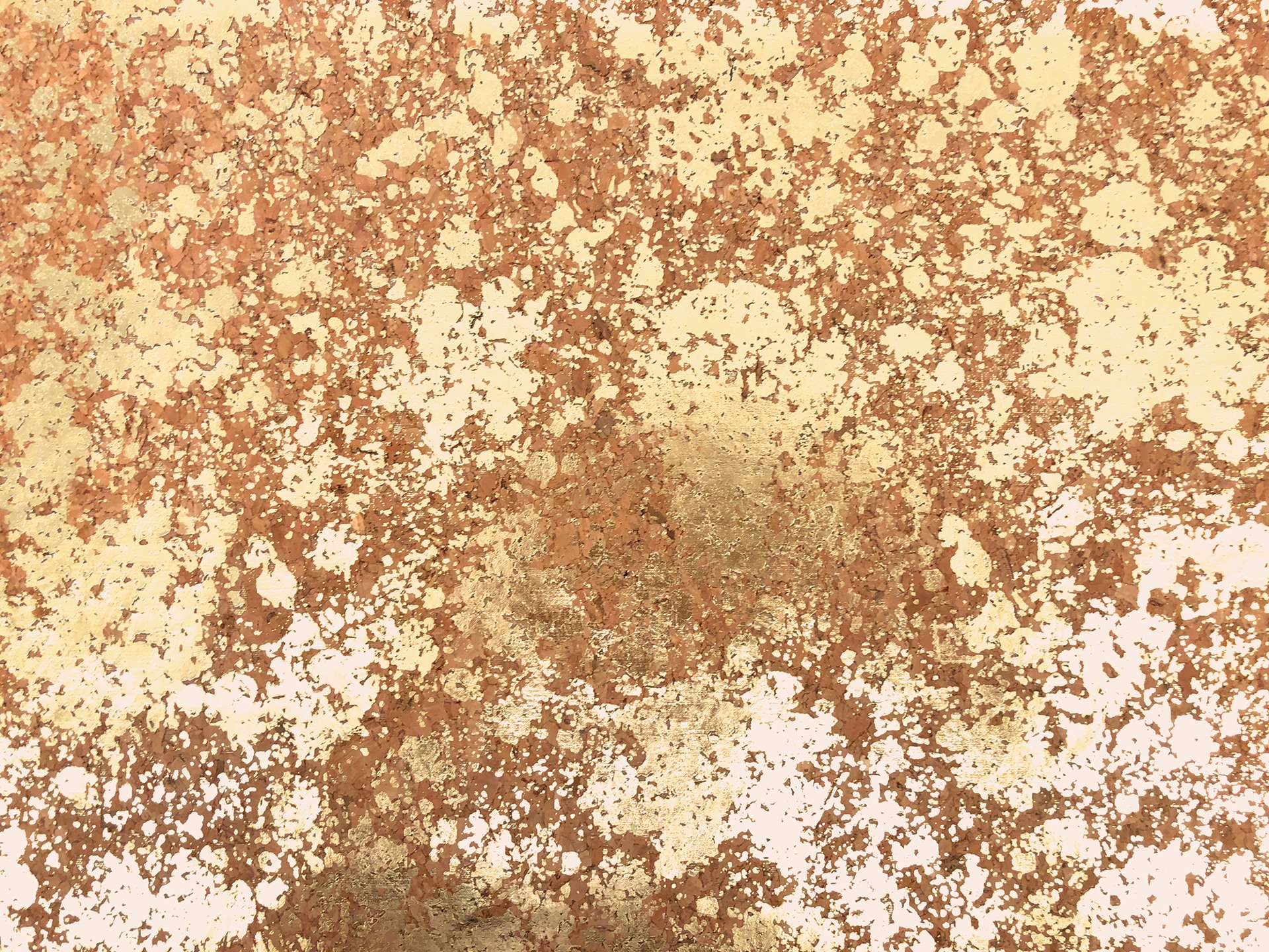 Metallic Cork in Natural Gold Splattered