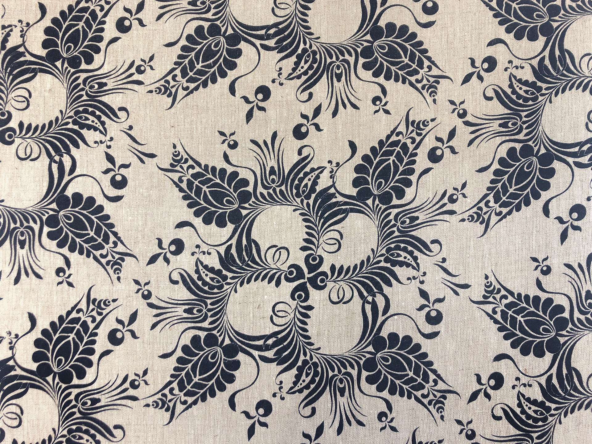 Linen Upholstery Decorative Floral Print