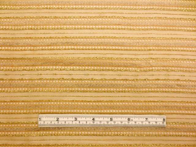 Double scallop stripe gold metallic French Chantilly Lace