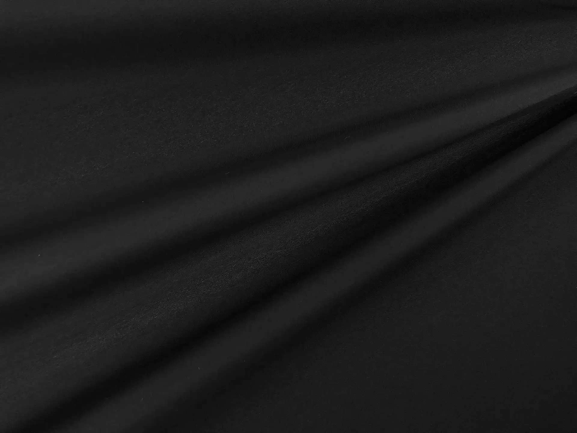 Italian Stretch Poly Silk Blend Organza in Black