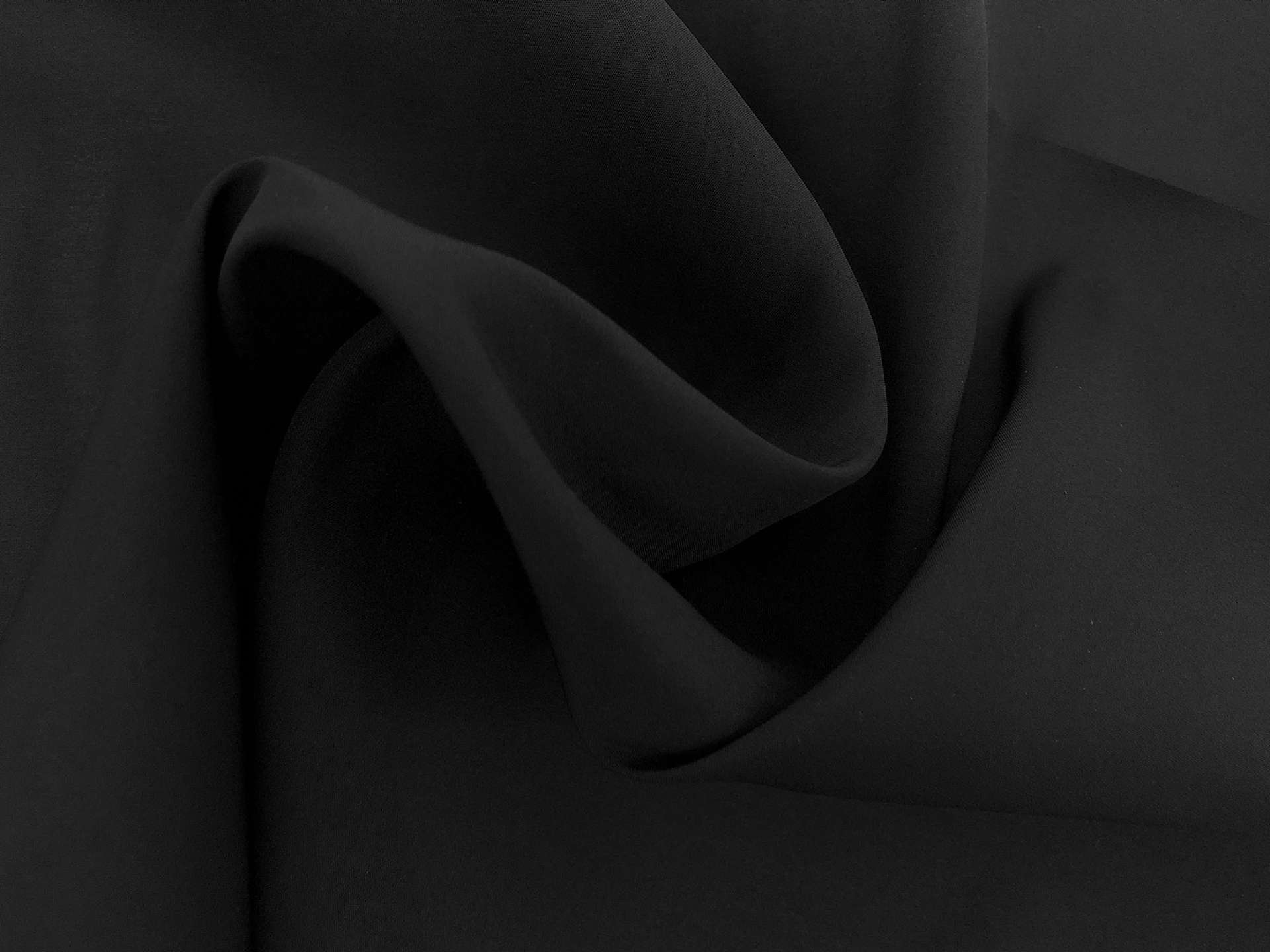 Italian Stretch Poly Silk Blend Organza in Black