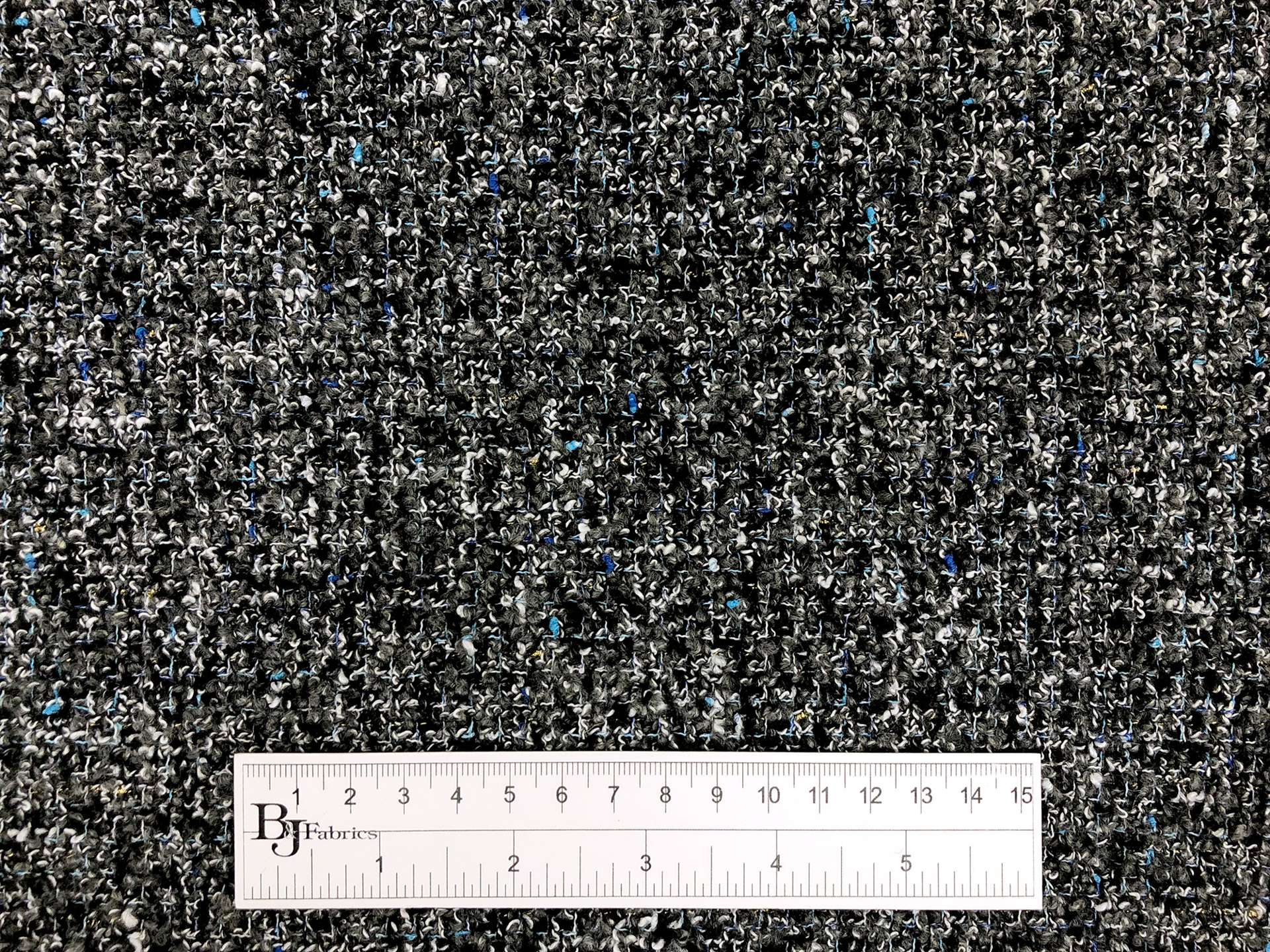 Poly Wool Lurex Tweed in Grey