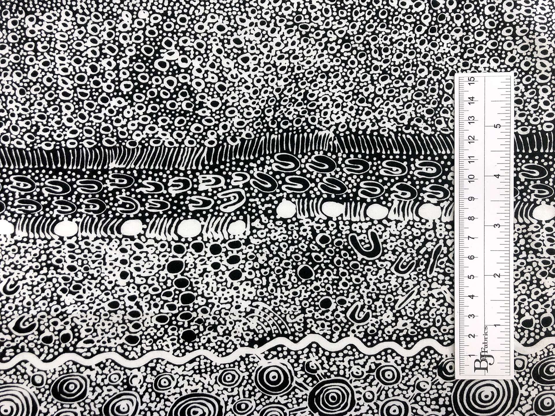 Australian Cotton Print With Aboriginal Motif