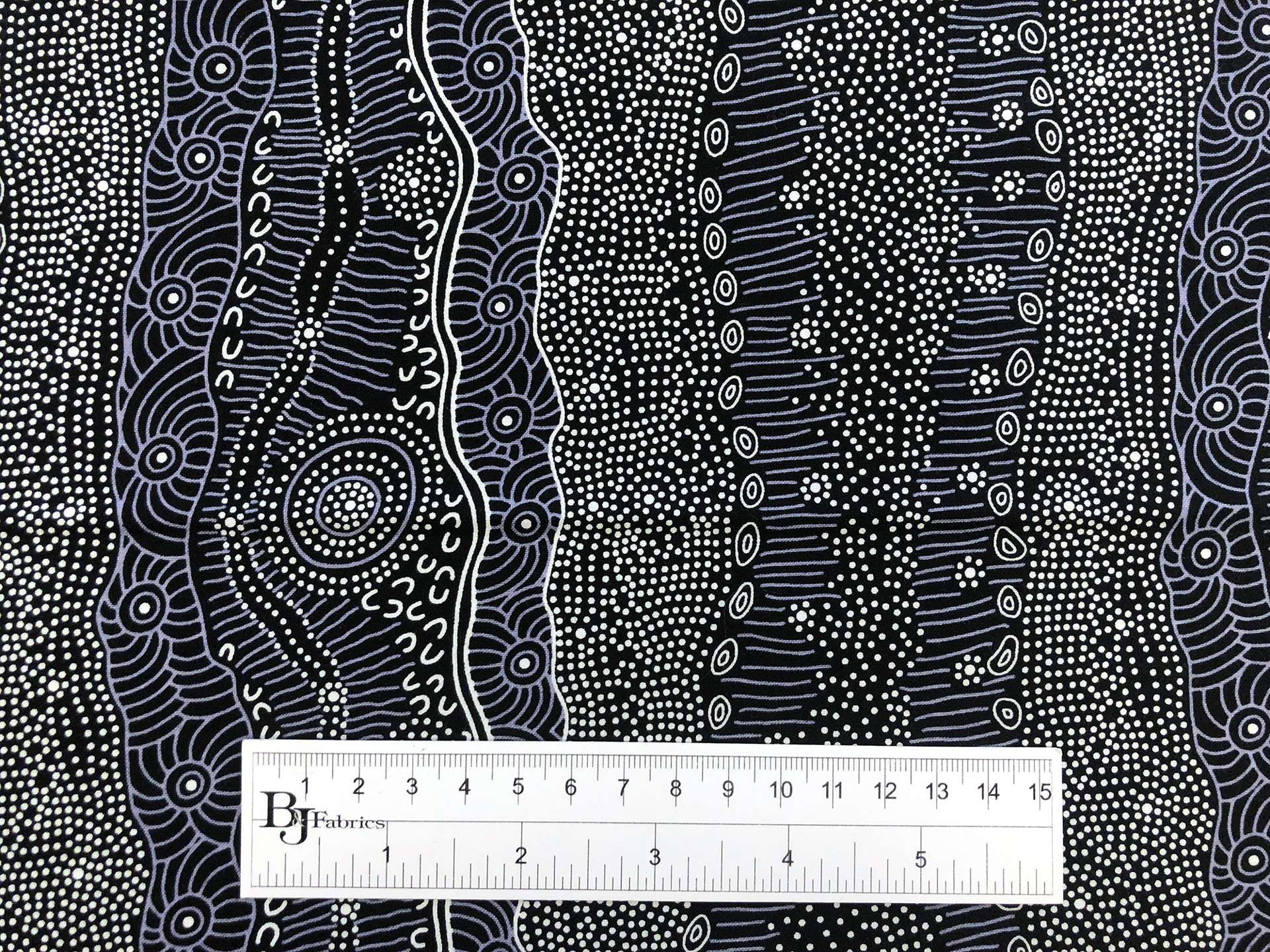 Australian Cotton Print With Aboriginal Motif