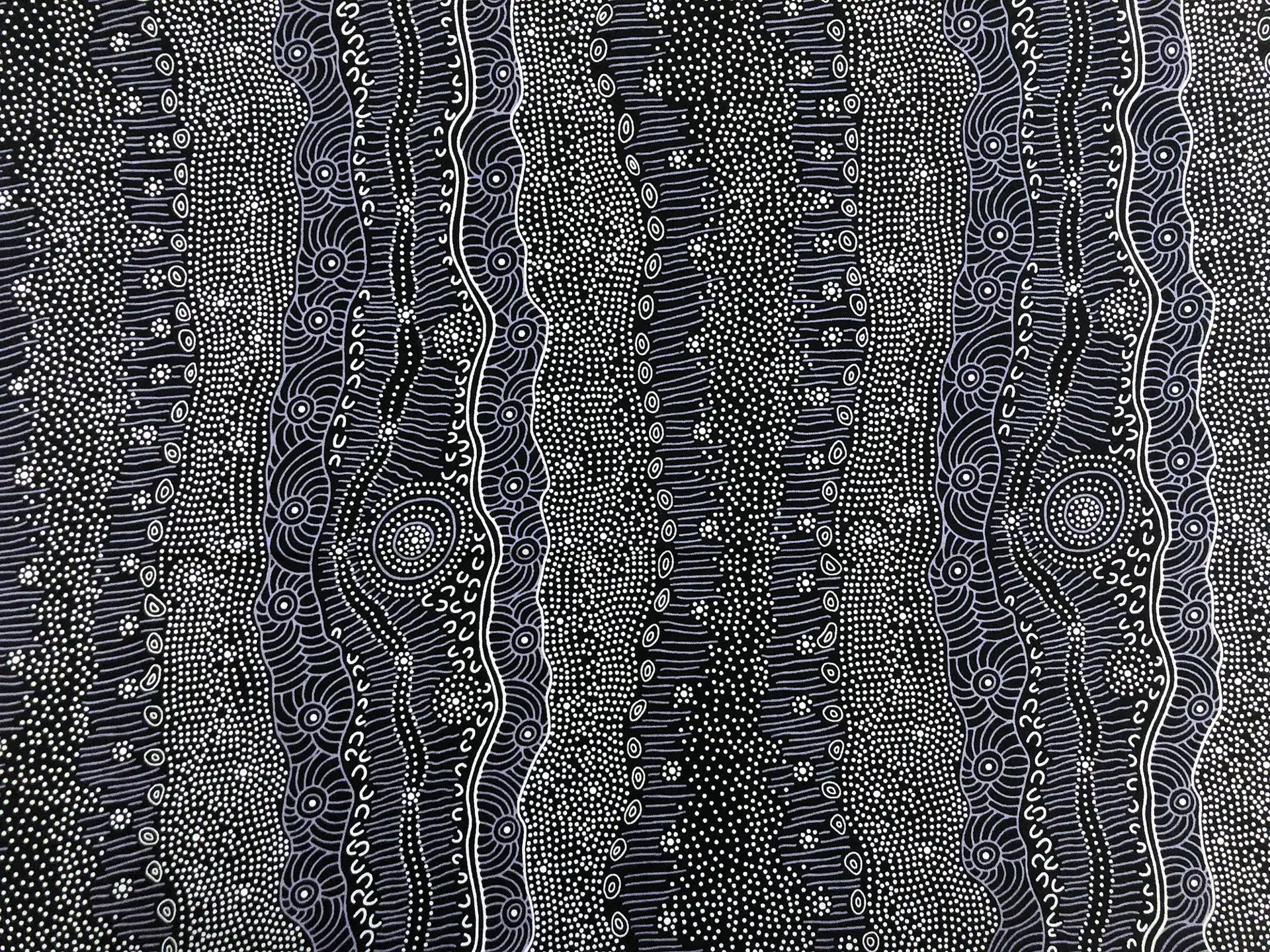 Australian Cotton Print With Aboriginal Motif