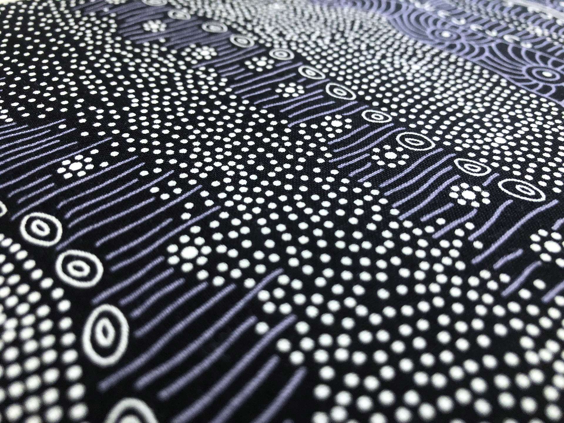 Australian Cotton Print With Aboriginal Motif