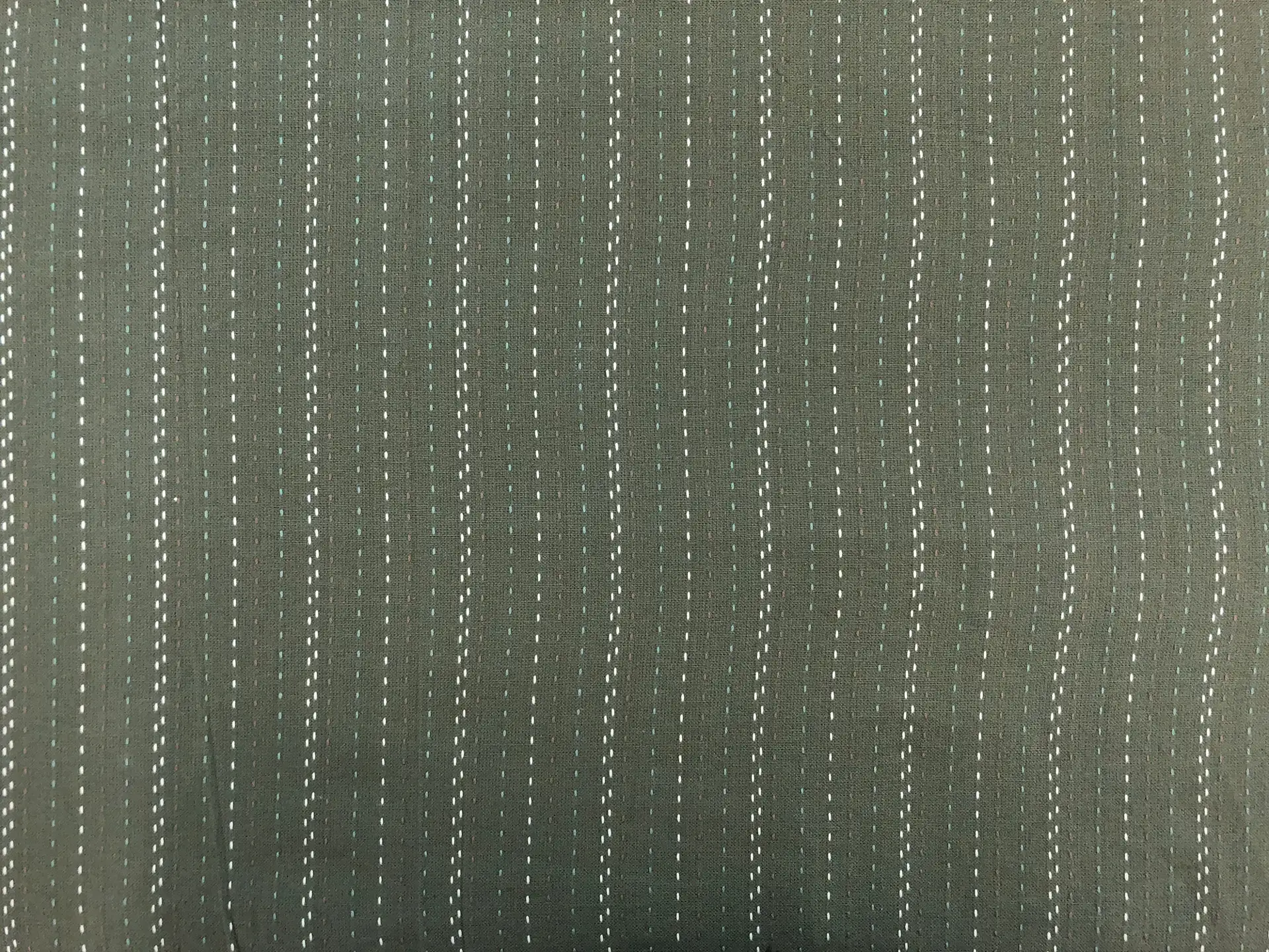 Cotton Stitched Novelty Stripe in Asparagus 