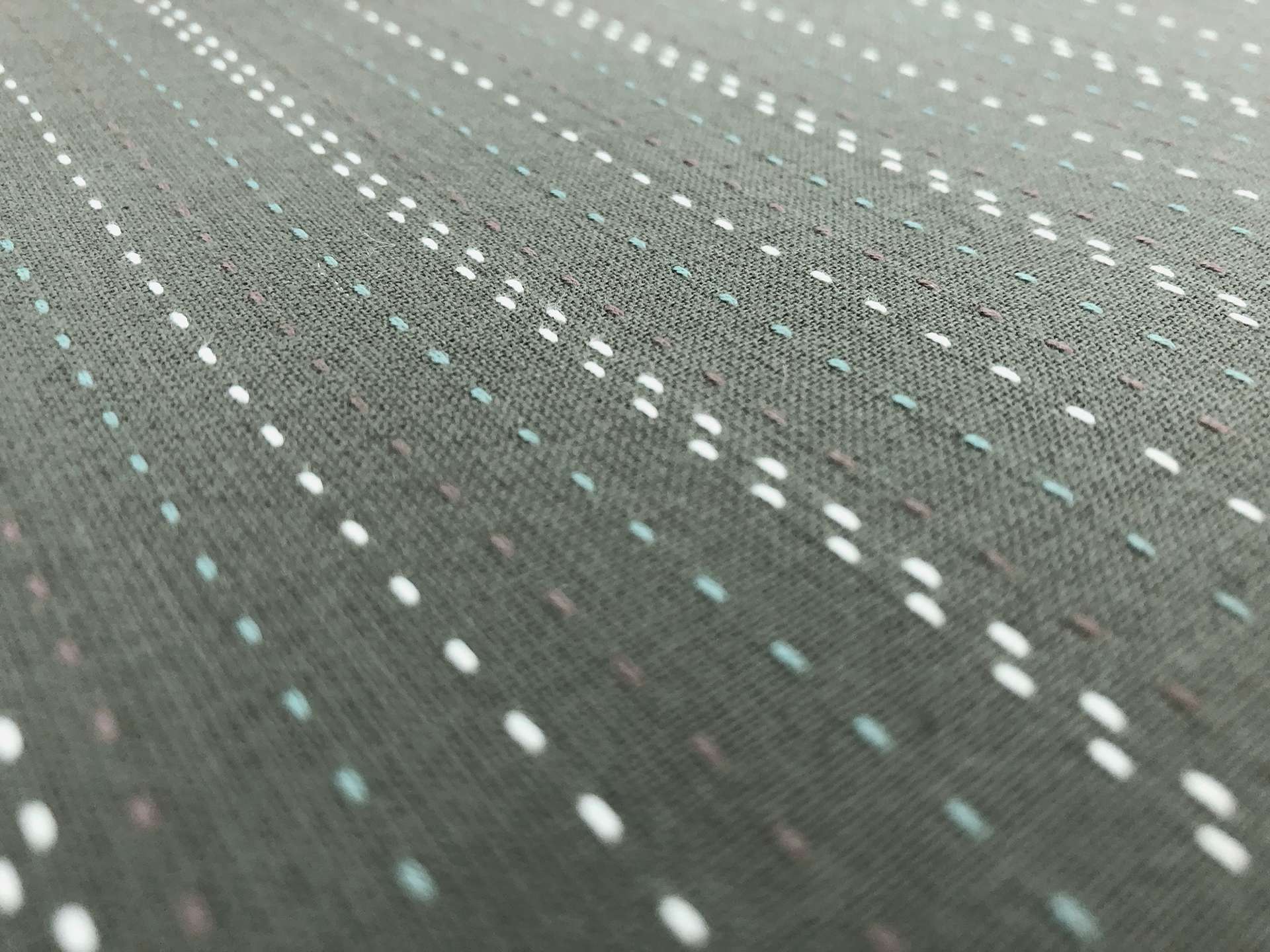 Cotton Stitched Novelty Stripe in Asparagus 