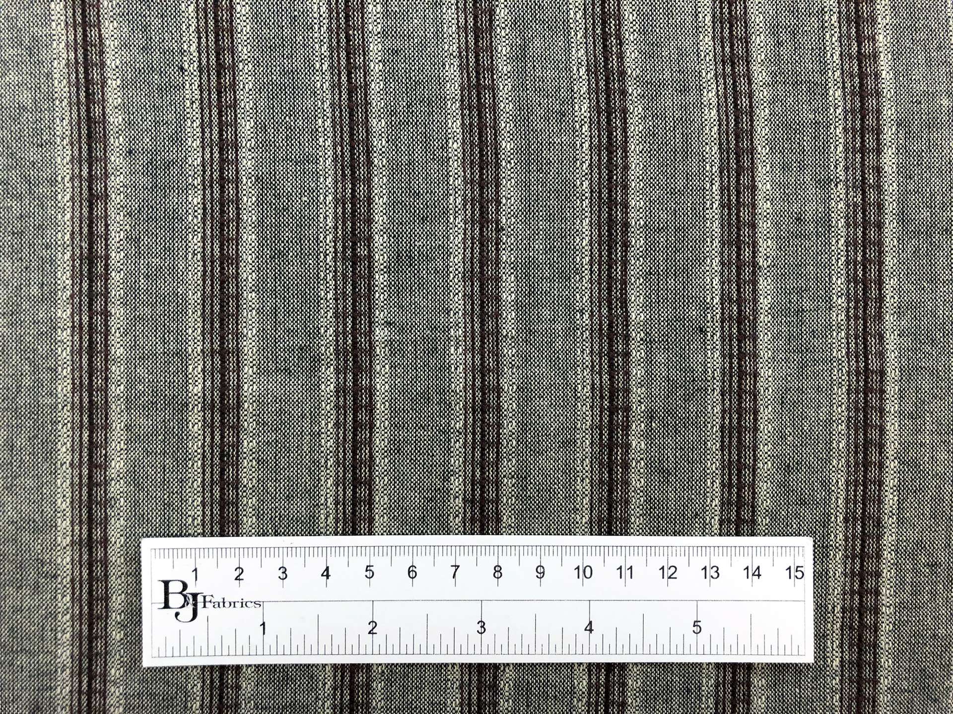 Cotton Striped Novelty in Sage Chocolate