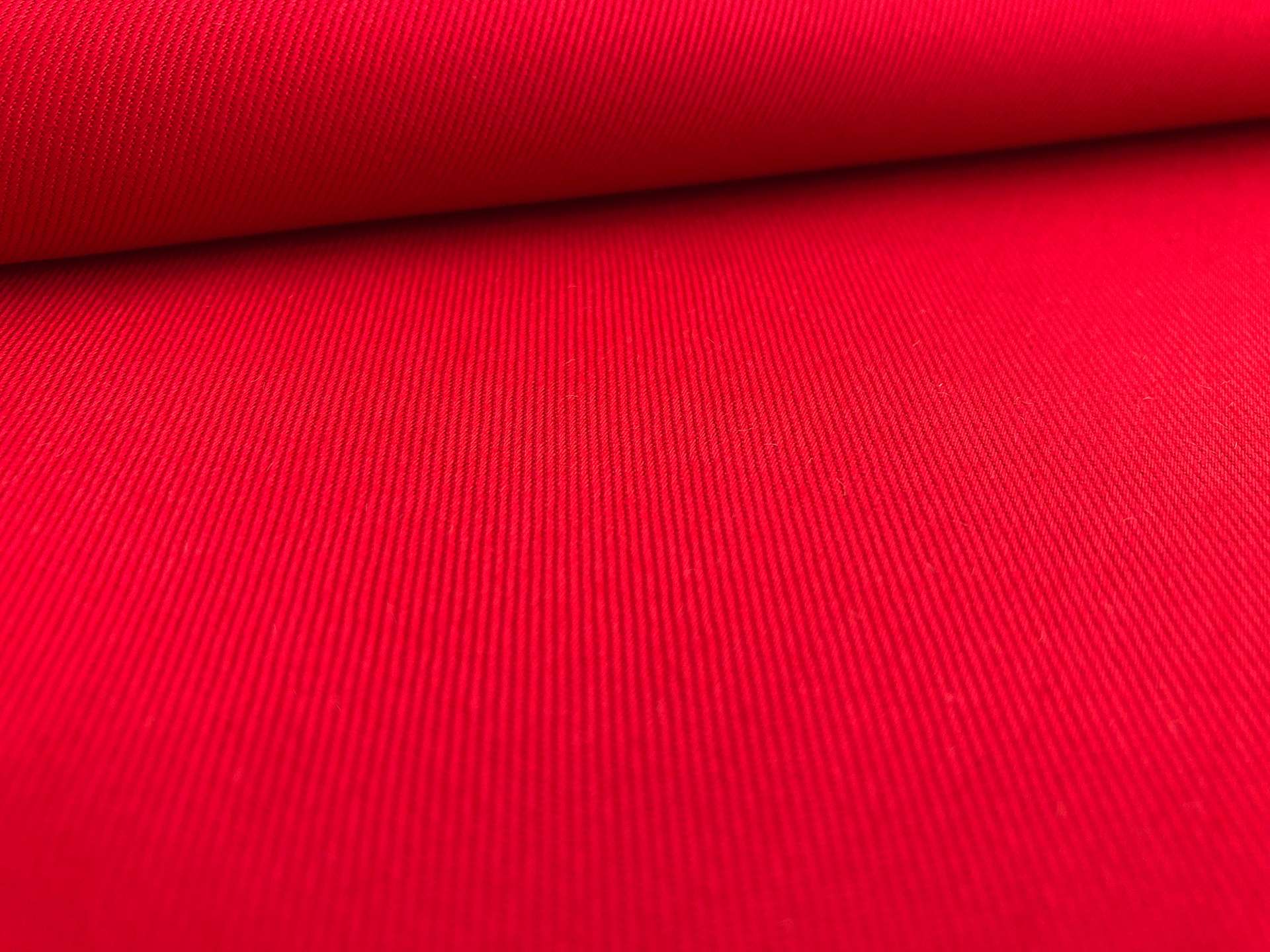 Cotton Chino Twill in Red 