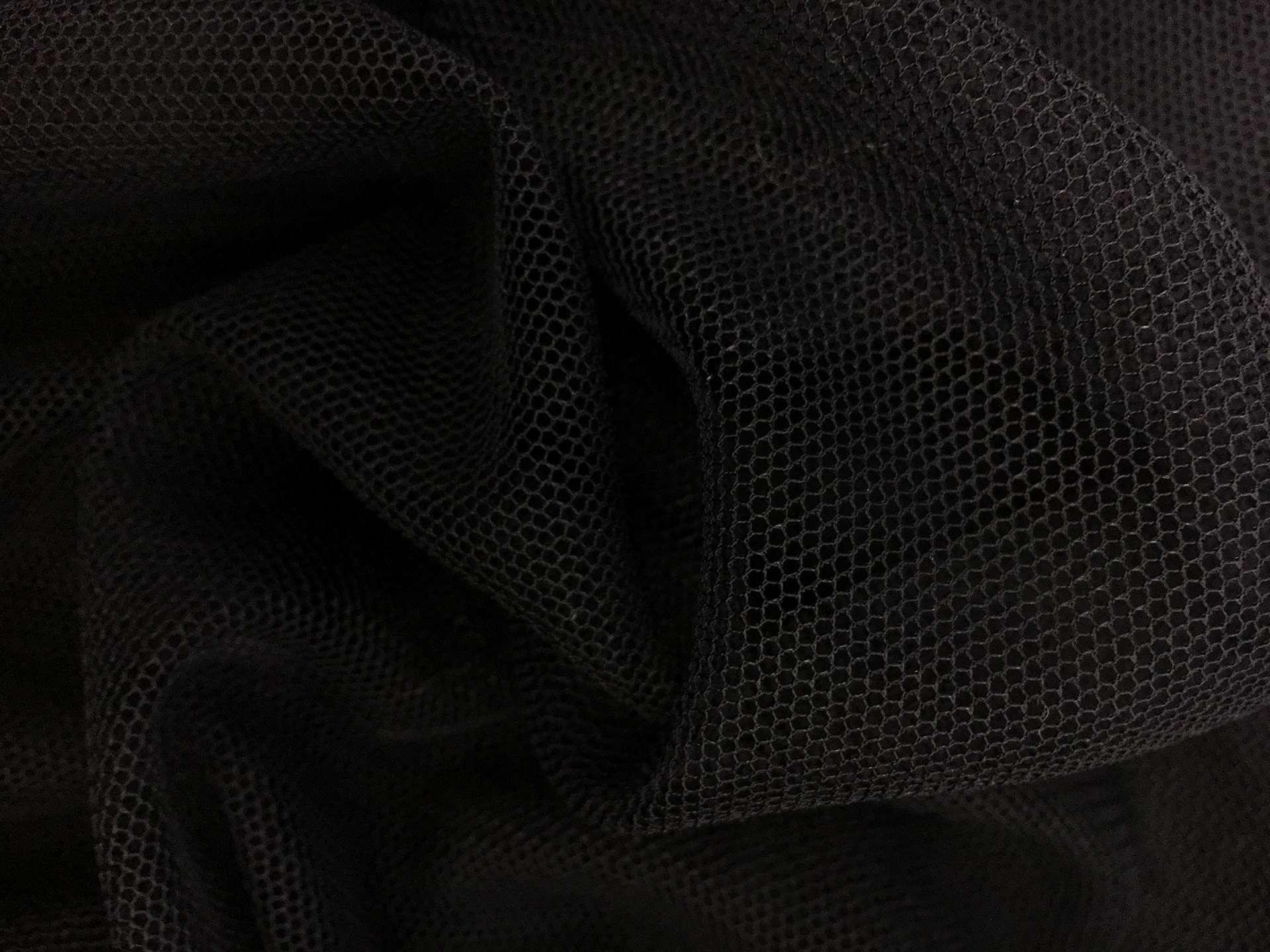 Polyester Bobbinet in Black
