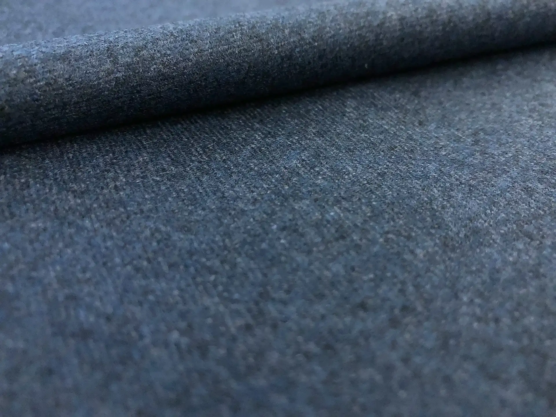 Italian Wool Lycra Flannel in Dark Indigo