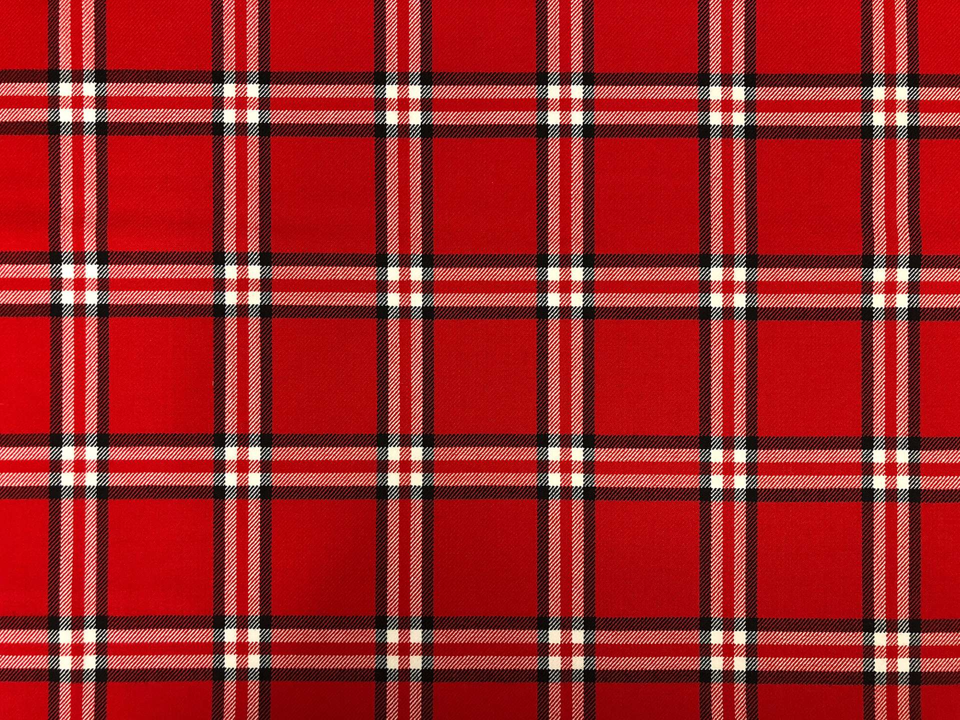 Italian Wool Plaid Suiting in Red