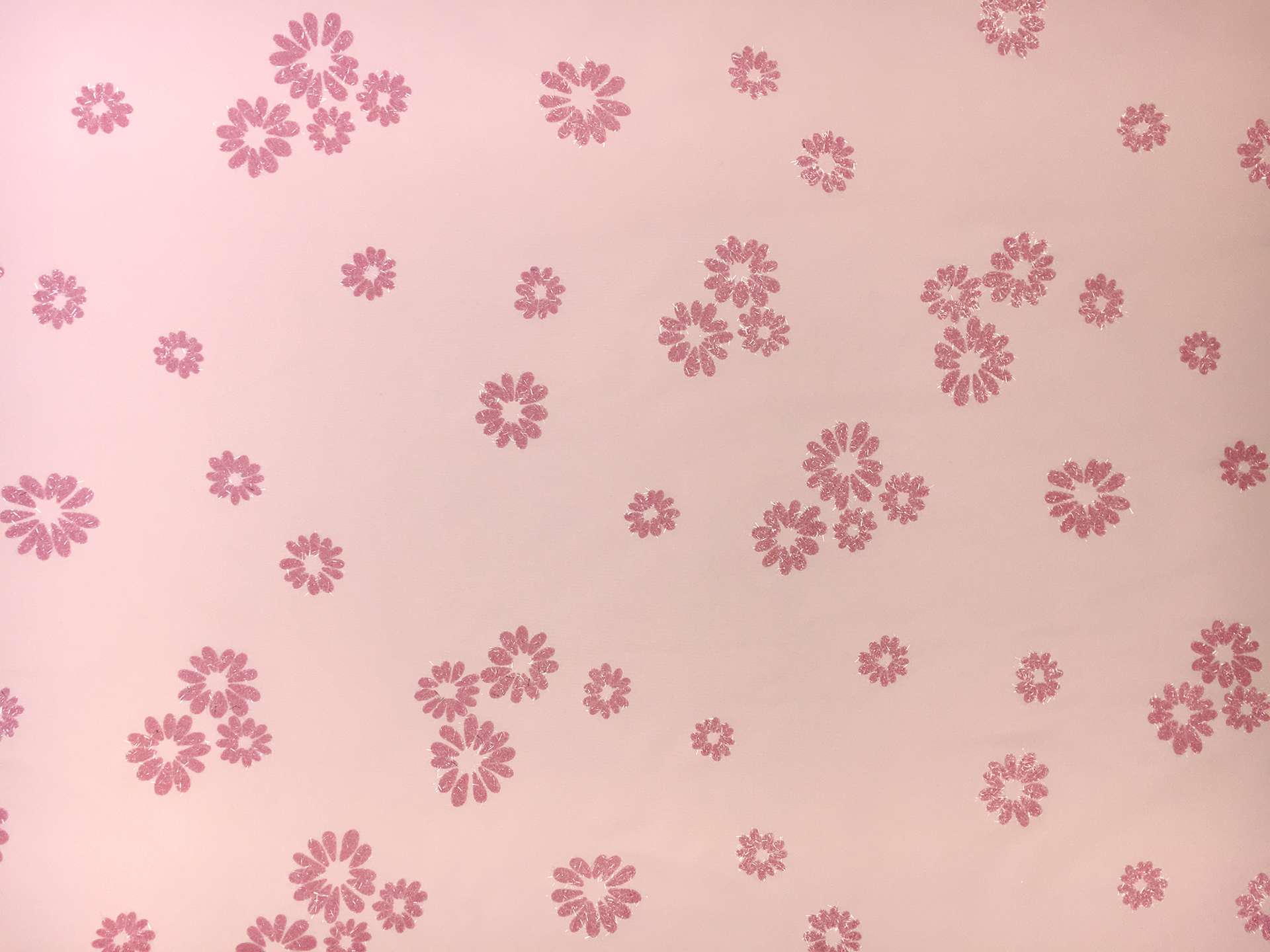 Metallic Flocking on Silk Faille