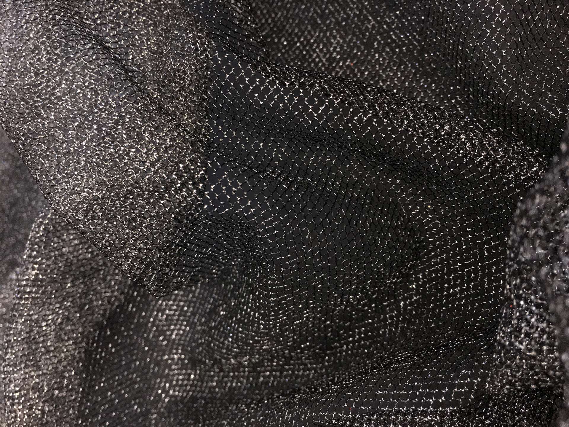 Metallic Mesh in Black and Tarnished Gold