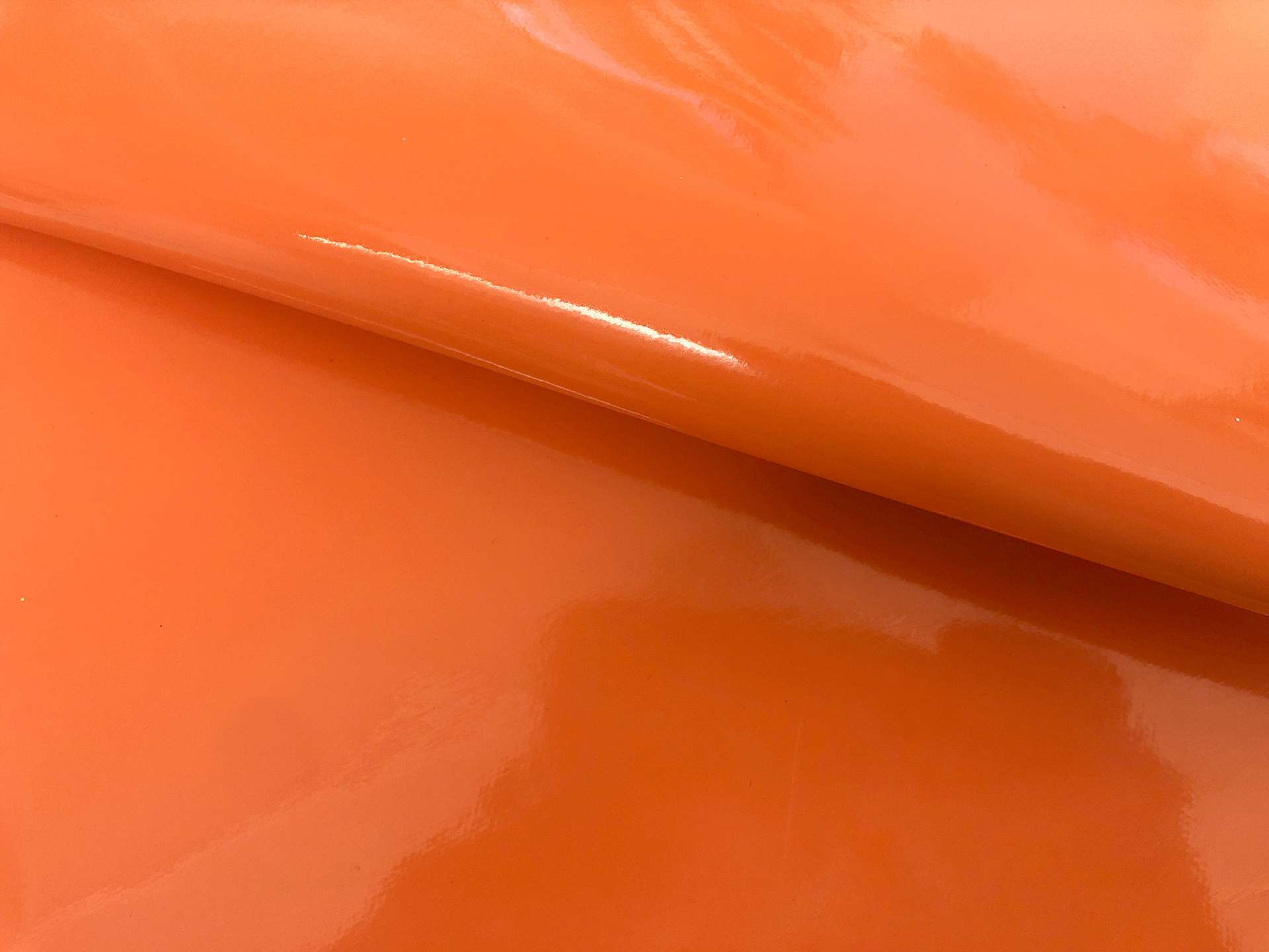 Fire Retardant Wetlook Vinyl in Orange