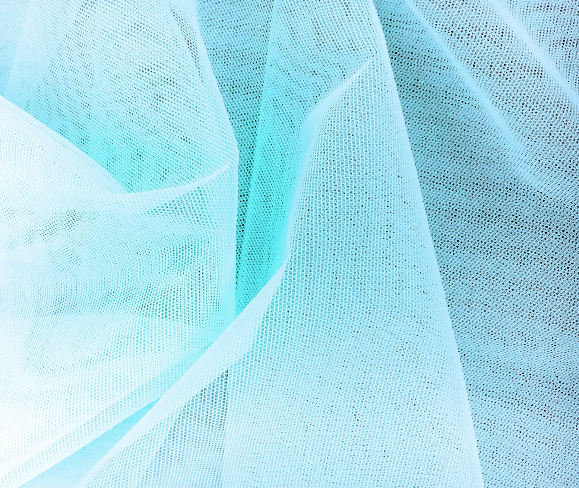Italian Stretch Nylon Illusion in Tiffany Blue