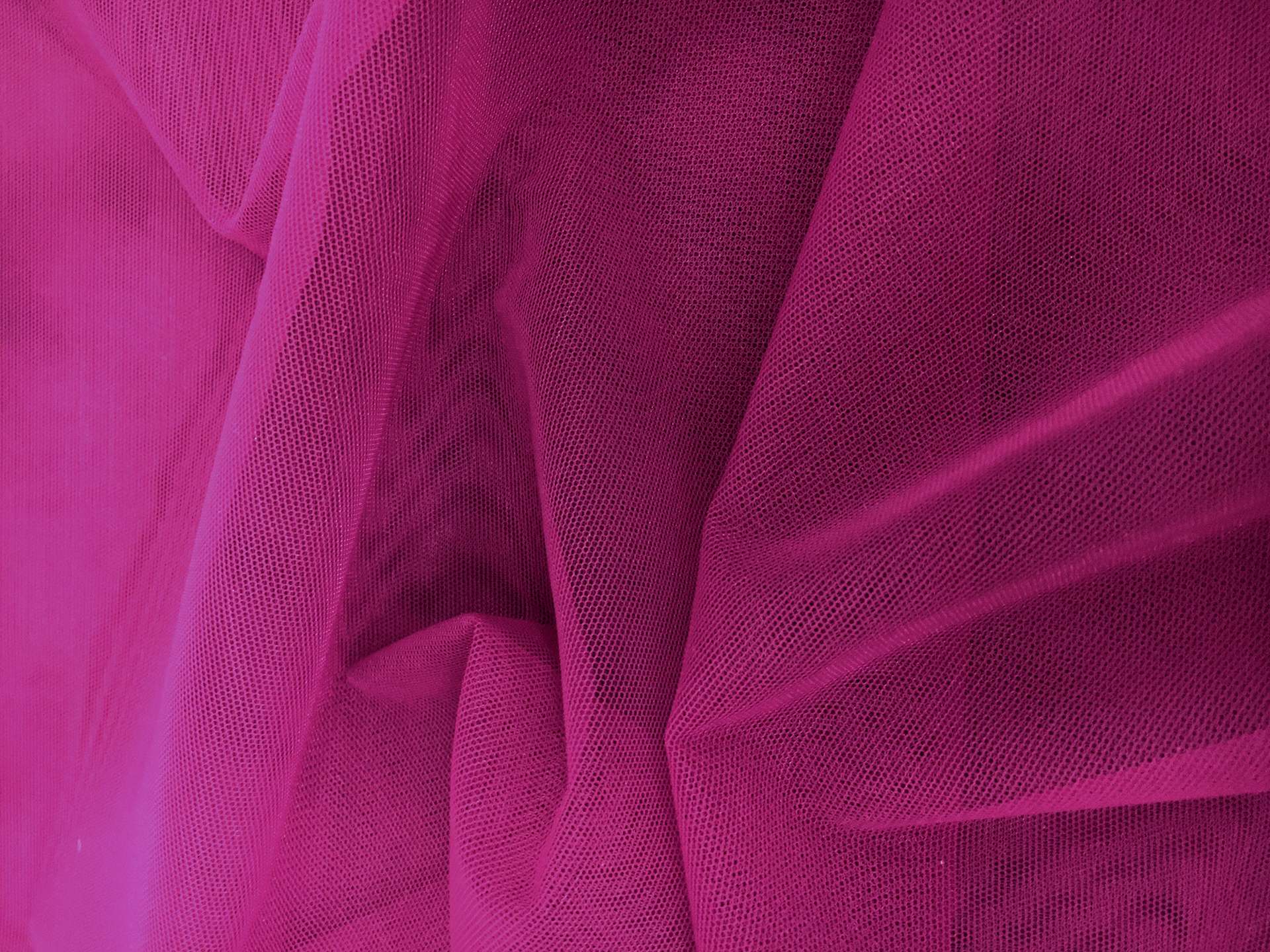Italian Stretch Nylon Illusion in Fuxia