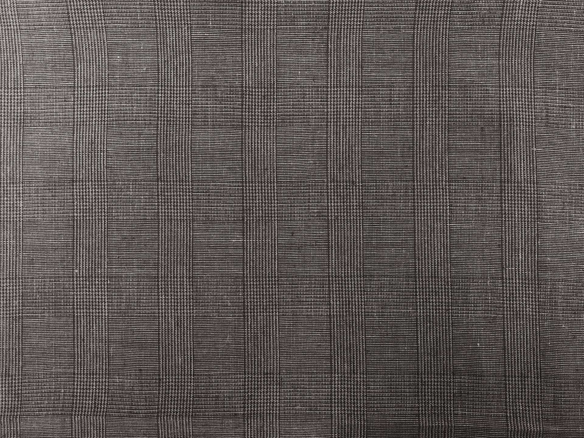 Linen Glen Plaid Suiting in Grey