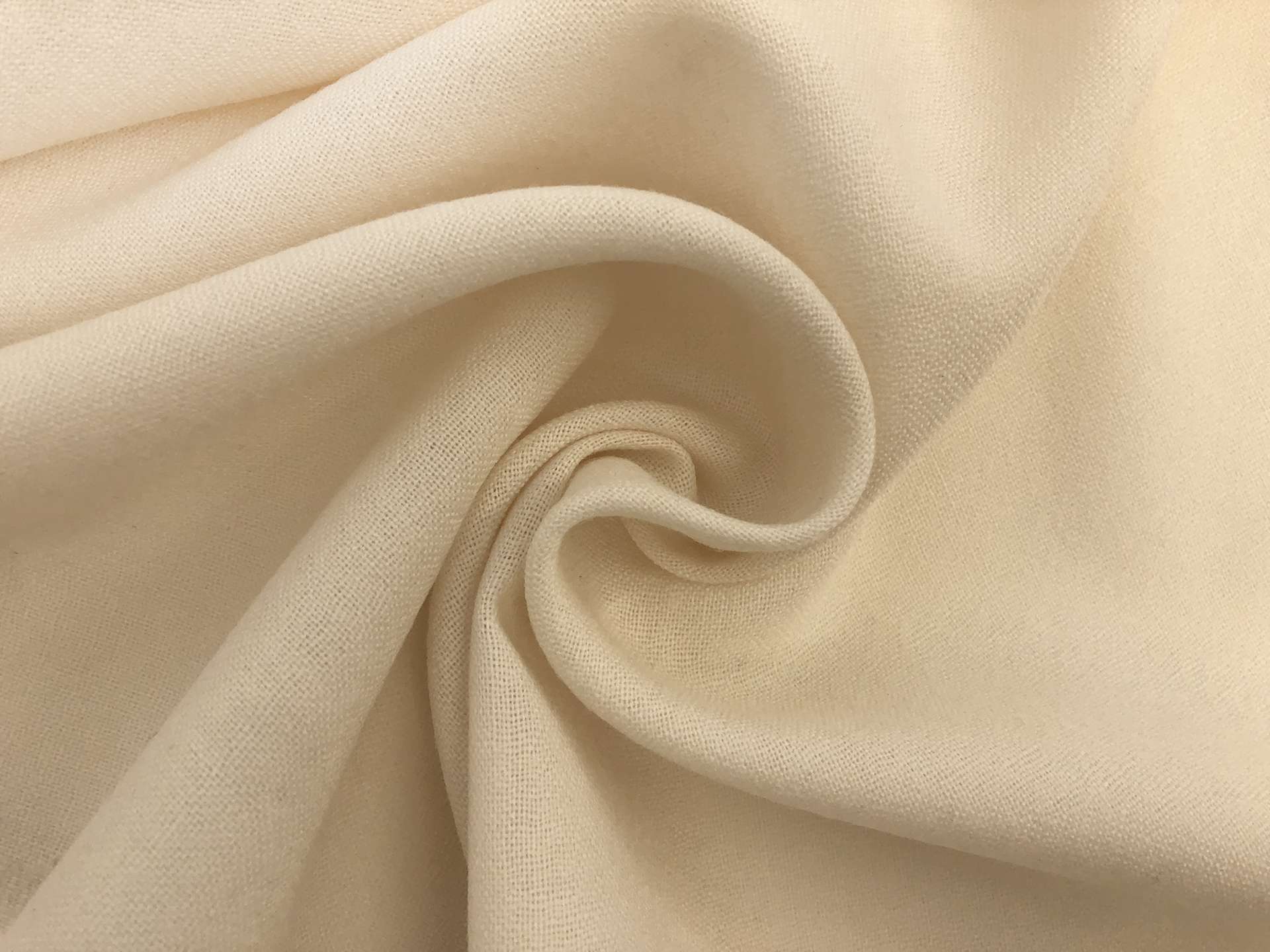 Worsted Wool Challis Drapery in Ecru