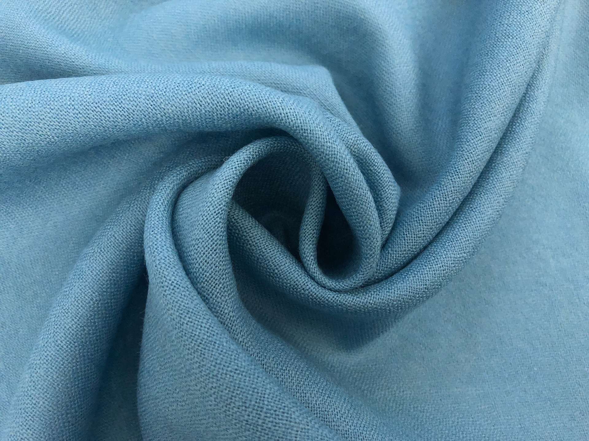 Worsted Wool Challis in Robins Egg Blue