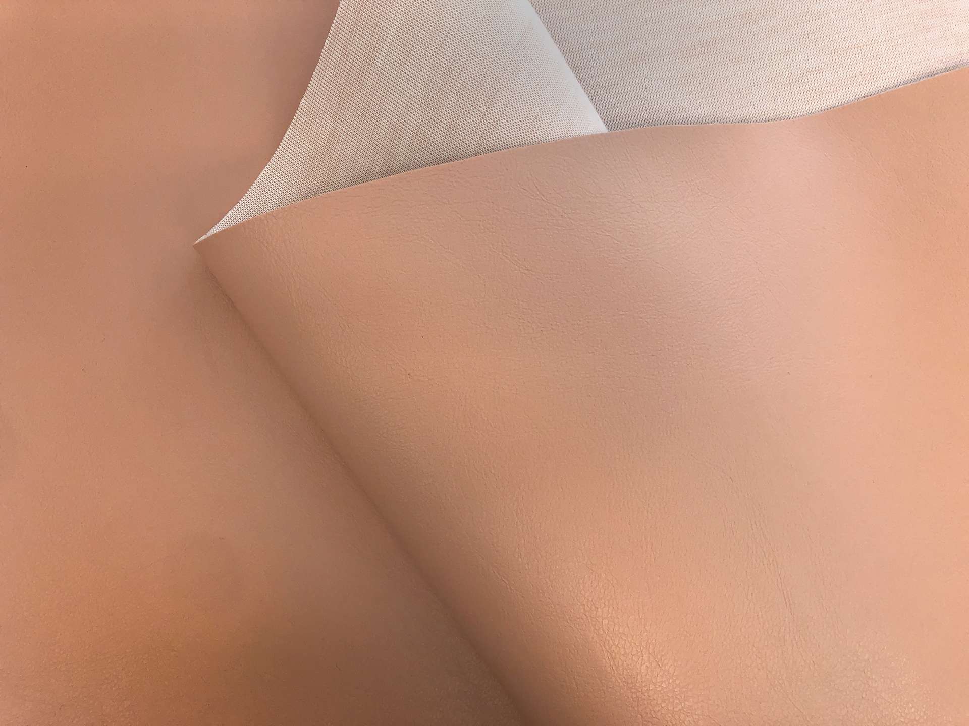 Fire Retardant Faux Leather in Peach 