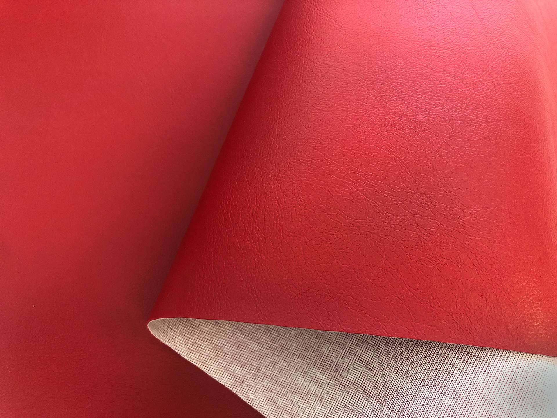 Fire Retardant Faux Leather in Red